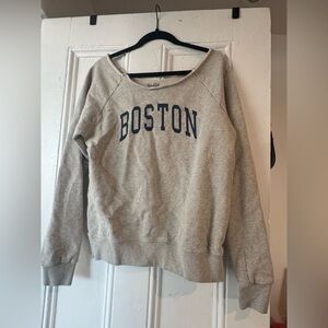Brandy Melville Gray Boston Crew Neck Sweater